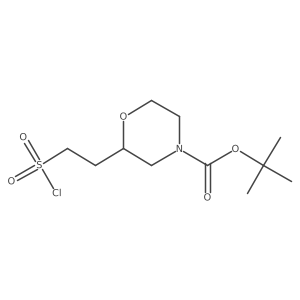 Tert-butyl 2-[2-(chlorosulfonyl)ethyl]morpholine-4-carboxylate Structure