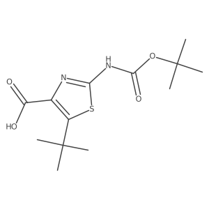 2-{[(Tert-butoxy)carbonyl]amino}-5-tert-butyl-1,3-thiazole-4-carboxylic acid结构式