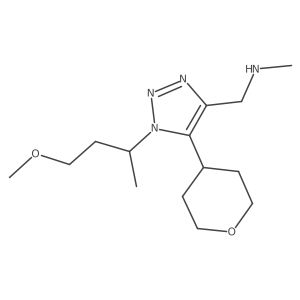 {[1-(4-methoxybutan-2-yl)-5-(oxan-4-yl)-1H-1,2,3-triazol-4-yl]methyl}(methyl)amine Structure