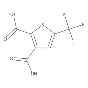 5-(Trifluoromethyl)thiophene-2,3-dicarboxylic acid结构式