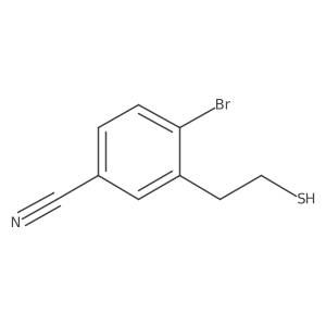4-Bromo-3-(2-sulfanylethyl)benzonitrile Structure