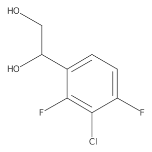 1-(3-Chloro-2,4-difluorophenyl)ethane-1,2-diol Structure