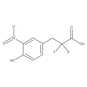 2,2-Difluoro-3-(4-hydroxy-3-nitrophenyl)propanoic acid Structure