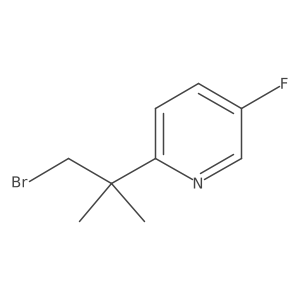 2-(1-Bromo-2-methylpropan-2-yl)-5-fluoropyridine结构式