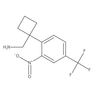 {1-[2-Nitro-4-(trifluoromethyl)phenyl]cyclobutyl}methanamine Structure