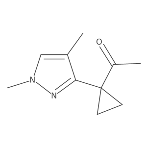 1-[1-(1,4-dimethyl-1H-pyrazol-3-yl)cyclopropyl]ethan-1-one Structure