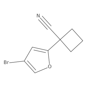 1-(4-Bromofuran-2-yl)cyclobutane-1-carbonitrile结构式