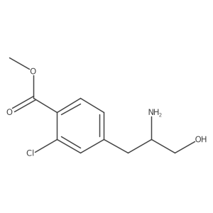 Methyl 4-(2-amino-3-hydroxypropyl)-2-chlorobenzoate结构式