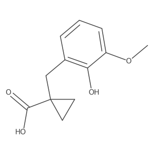 1-[(2-Hydroxy-3-methoxyphenyl)methyl]cyclopropane-1-carboxylic acid Structure