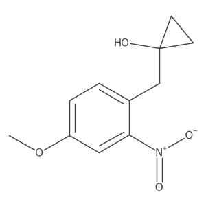 1-[(4-Methoxy-2-nitrophenyl)methyl]cyclopropan-1-ol结构式