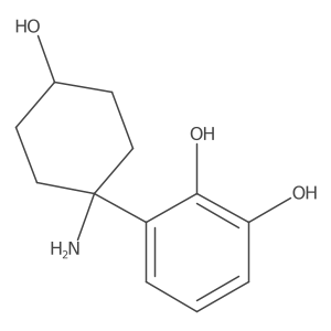 3-(1-Amino-4-hydroxycyclohexyl)benzene-1,2-diol结构式