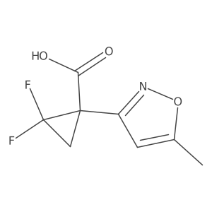 2,2-Difluoro-1-(5-methyl-1,2-oxazol-3-yl)cyclopropane-1-carboxylic acid Structure