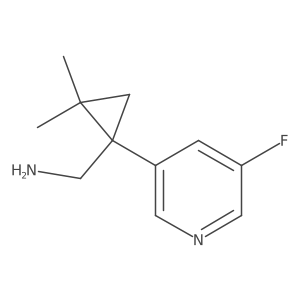 [1-(5-Fluoropyridin-3-yl)-2,2-dimethylcyclopropyl]methanamine结构式