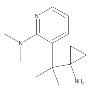 3-[2-(1-aminocyclopropyl)propan-2-yl]-N,N-dimethylpyridin-2-amine结构式