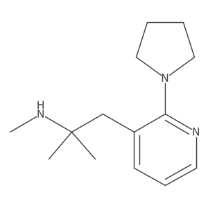 Methyl({2-methyl-1-[2-(pyrrolidin-1-yl)pyridin-3-yl]propan-2-yl})amine结构式