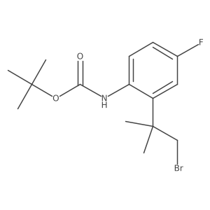 tert-butyl N-[2-(1-bromo-2-methylpropan-2-yl)-4-fluorophenyl]carbamate结构式