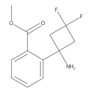 Methyl 2-(1-amino-3,3-difluorocyclobutyl)benzoate结构式