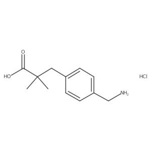 3-[4-(Aminomethyl)phenyl]-2,2-dimethylpropanoic acid hydrochloride Structure