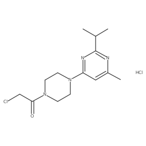 2-Chloro-1-[4-(6-methyl-2-propan-2-ylpyrimidin-4-yl)piperazin-1-yl]ethanone;hydrochloride结构式