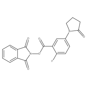 1,3-dioxo-2,3-dihydro-1H-isoindol-2-yl 2-fluoro-5-(2-oxopyrrolidin-1-yl)benzoate Structure
