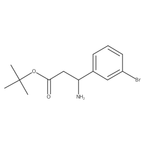 Tert-butyl 3-amino-3-(3-bromophenyl)propanoate结构式
