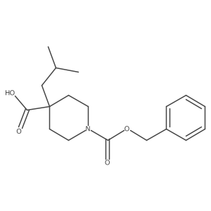 1-[(Benzyloxy)carbonyl]-4-(2-methylpropyl)piperidine-4-carboxylic acid Structure