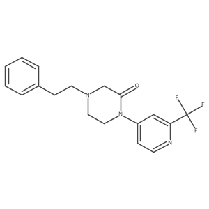 4-(2-Phenylethyl)-1-[2-(trifluoromethyl)pyridin-4-yl]piperazin-2-one Structure