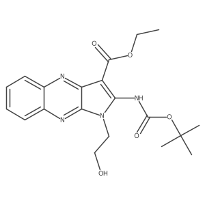 ethyl 2-{[(tert-butoxy)carbonyl]amino}-1-(2-hydroxyethyl)-1H-pyrrolo[2,3-b]quinoxaline-3-carboxylate Structure