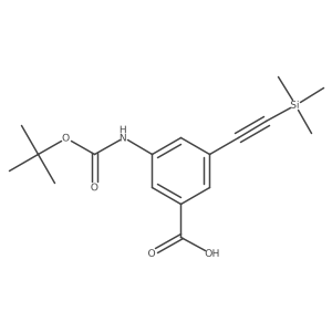 3-{[(Tert-butoxy)carbonyl]amino}-5-[2-(trimethylsilyl)ethynyl]benzoic acid结构式