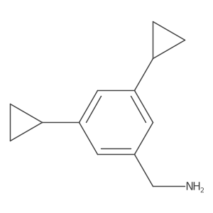 (3,5-Dicyclopropylphenyl)methanamine结构式