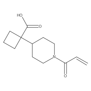 1-(1-Prop-2-enoylpiperidin-4-yl)cyclobutane-1-carboxylic acid结构式