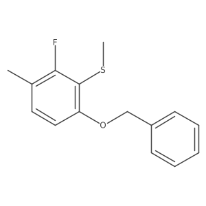 (6-(Benzyloxy)-2-fluoro-3-methylphenyl)(methyl)sulfane结构式