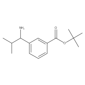 Tert-butyl 3-(1-amino-2-methylpropyl)benzoate结构式