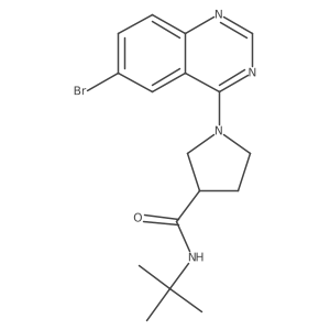 1-(6-bromoquinazolin-4-yl)-N-tert-butylpyrrolidine-3-carboxamide结构式