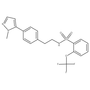 N-{2-[4-(1-methyl-1H-pyrazol-5-yl)phenyl]ethyl}-2-(trifluoromethoxy)benzene-1-sulfonamide结构式
