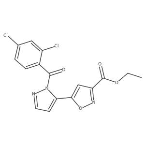 Ethyl 5-[1-(2,4-dichlorobenzoyl)-1H-pyrazol-5-yl]-3-isoxazolecarboxylate结构式