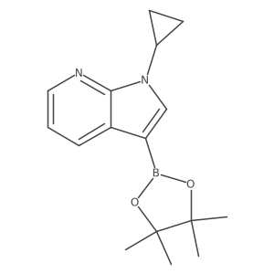 1-Cyclopropyl-3-(4,4,5,5-tetramethyl-1,3,2-dioxaborolan-2-yl)pyrrolo[2,3-b]pyridine结构式