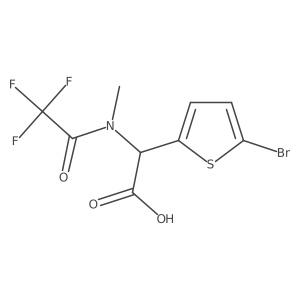2-(5-bromothiophen-2-yl)-2-(2,2,2-trifluoro-N-methylacetamido)acetic acid结构式