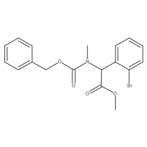 Methyl 2-{[(benzyloxy)carbonyl](methyl)amino}-2-(2-bromophenyl)acetate结构式
