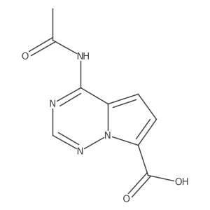 4-Acetamidopyrrolo[2,1-f][1,2,4]triazine-7-carboxylic acid Structure