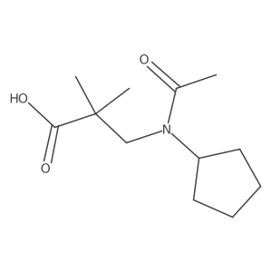 3-(N-cyclopentylacetamido)-2,2-dimethylpropanoic acid结构式