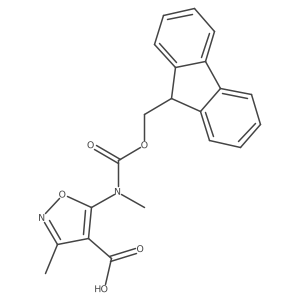 5-[9H-fluoren-9-ylmethoxycarbonyl(methyl)amino]-3-methyl-isoxazole-4-carboxylic acid结构式