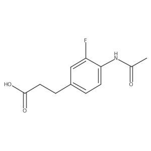 3-(4-Acetamido-3-fluorophenyl)propanoic acid Structure