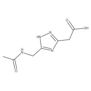 2-[5-(acetamidomethyl)-4H-1,2,4-triazol-3-yl]acetic acid结构式