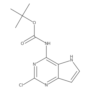 tert-butyl N-(2-chloro-5H-pyrrolo[3,2-d]pyrimidin-4-yl)carbamate结构式
