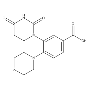 3-(2,4-Dioxohexahydropyrimidin-1-yl)-4-thiomorpholino-benzoic acid结构式