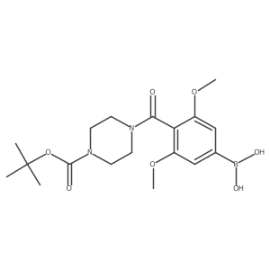 [4-(4-Tert-butoxycarbonylpiperazine-1-carbonyl)-3,5-dimethoxy-phenyl]boronic acid结构式