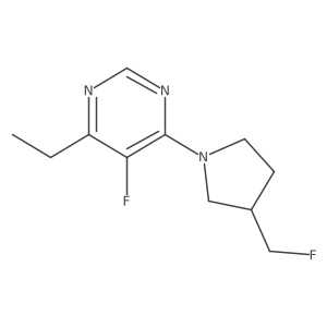 4-Ethyl-5-fluoro-6-[3-(fluoromethyl)pyrrolidin-1-yl]pyrimidine Structure