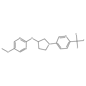 5-Methoxy-2-({1-[6-(trifluoromethyl)pyridin-3-yl]pyrrolidin-3-yl}oxy)pyrimidine Structure