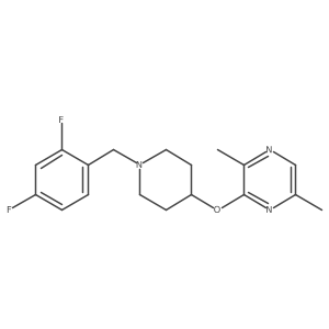 3-({1-[(2,4-Difluorophenyl)methyl]piperidin-4-yl}oxy)-2,5-dimethylpyrazine结构式
